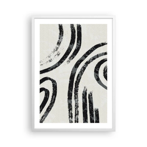 Affiche dans un cadre blanc - Poster - À moitié arrêté - 50x70 cm