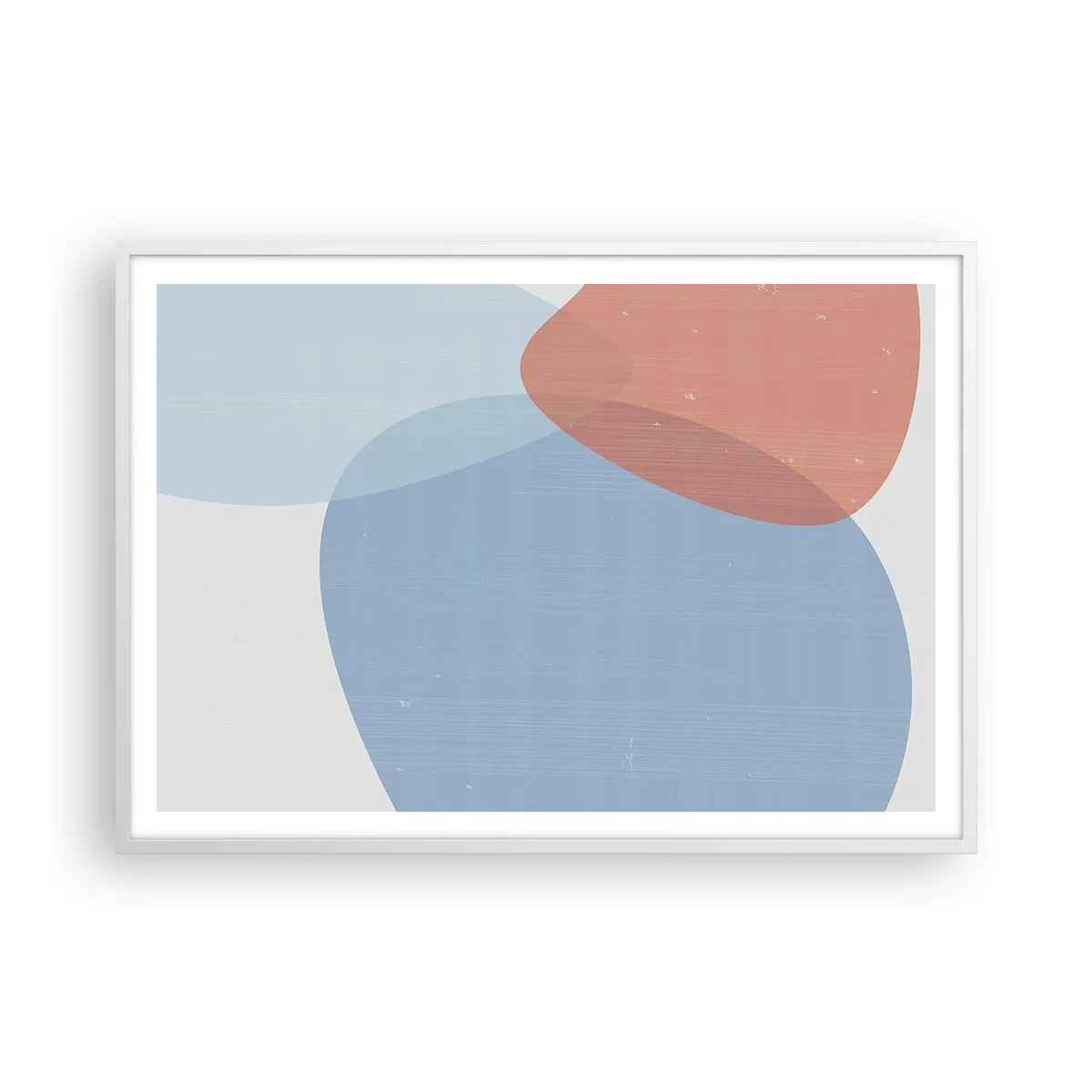 Affiche dans un cadre blanc - Poster - Relations pastel - 100x70 cm