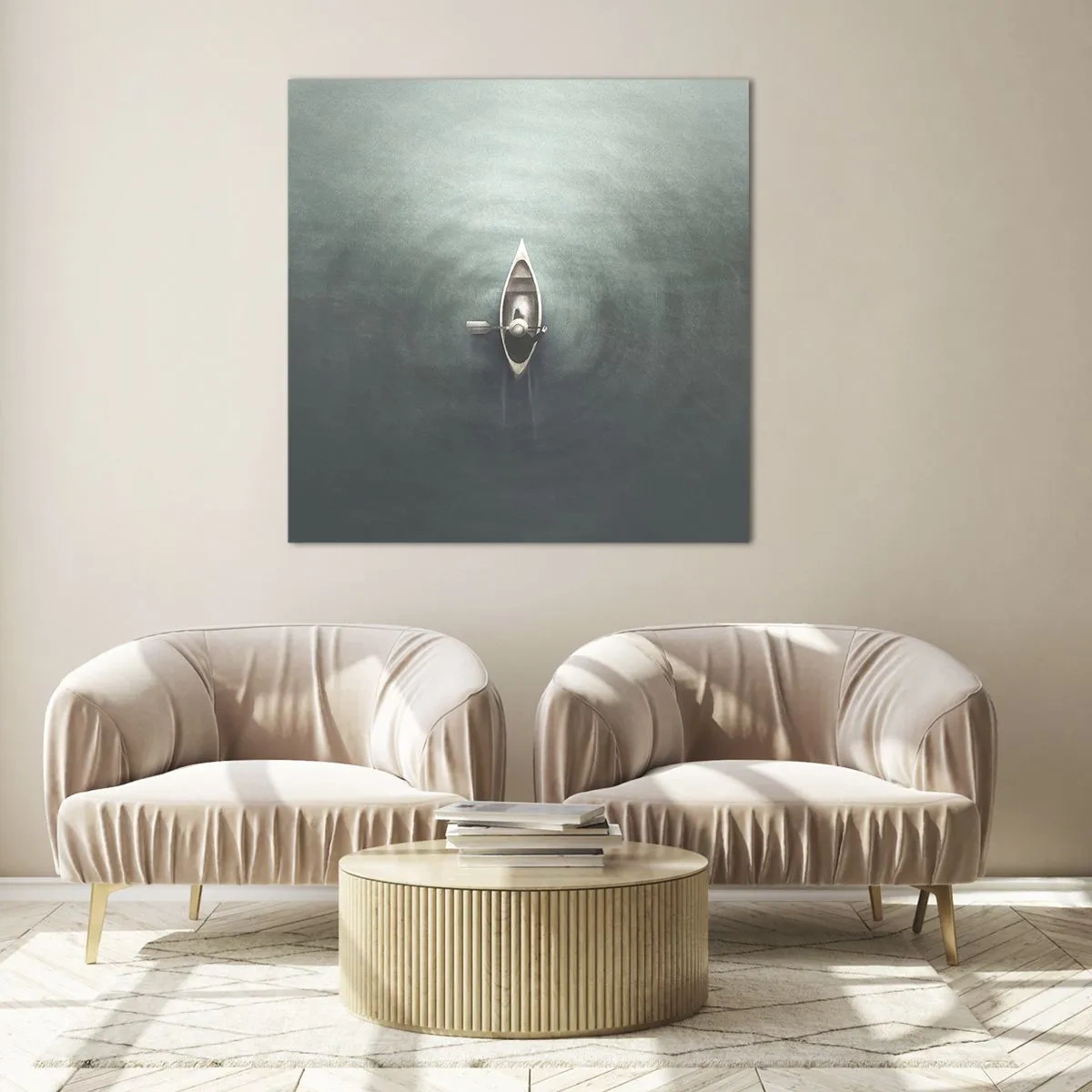 Impression sur verre - Image sur verre - À travers le lac de la lune - 60x60 cm