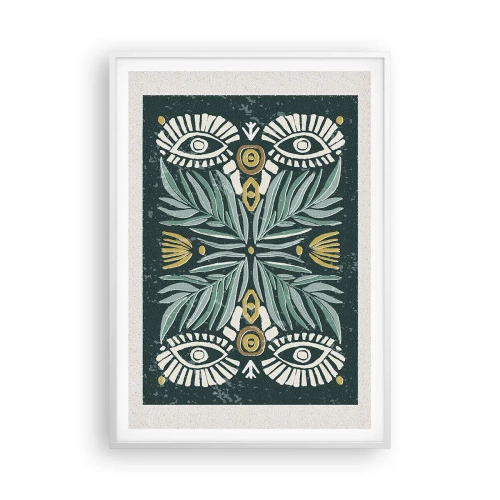 Affiche dans un cadre blanc - Poster - Comme une découpe folklorique - 70x100 cm