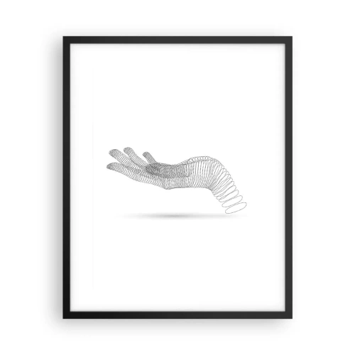 Affiche dans un cadre noir - Poster - La main ressort - 40x50 cm