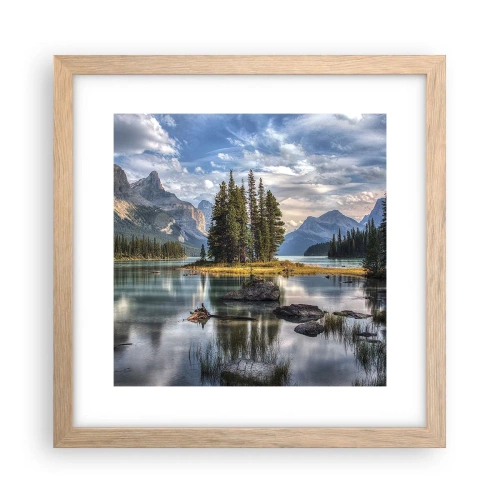 Affiche dans un chêne clair - Poster - Sous les grandes eaux claires - 30x30 cm