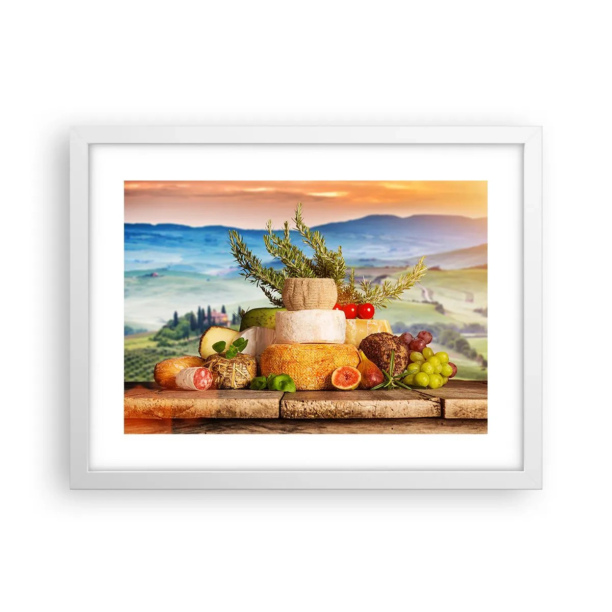 Affiche dans un cadre blanc - Poster - La joie de vivre à l'italienne - 40x30 cm