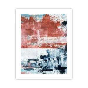 Affiche - Poster - Moitié-moitié abstrait - 40x50 cm