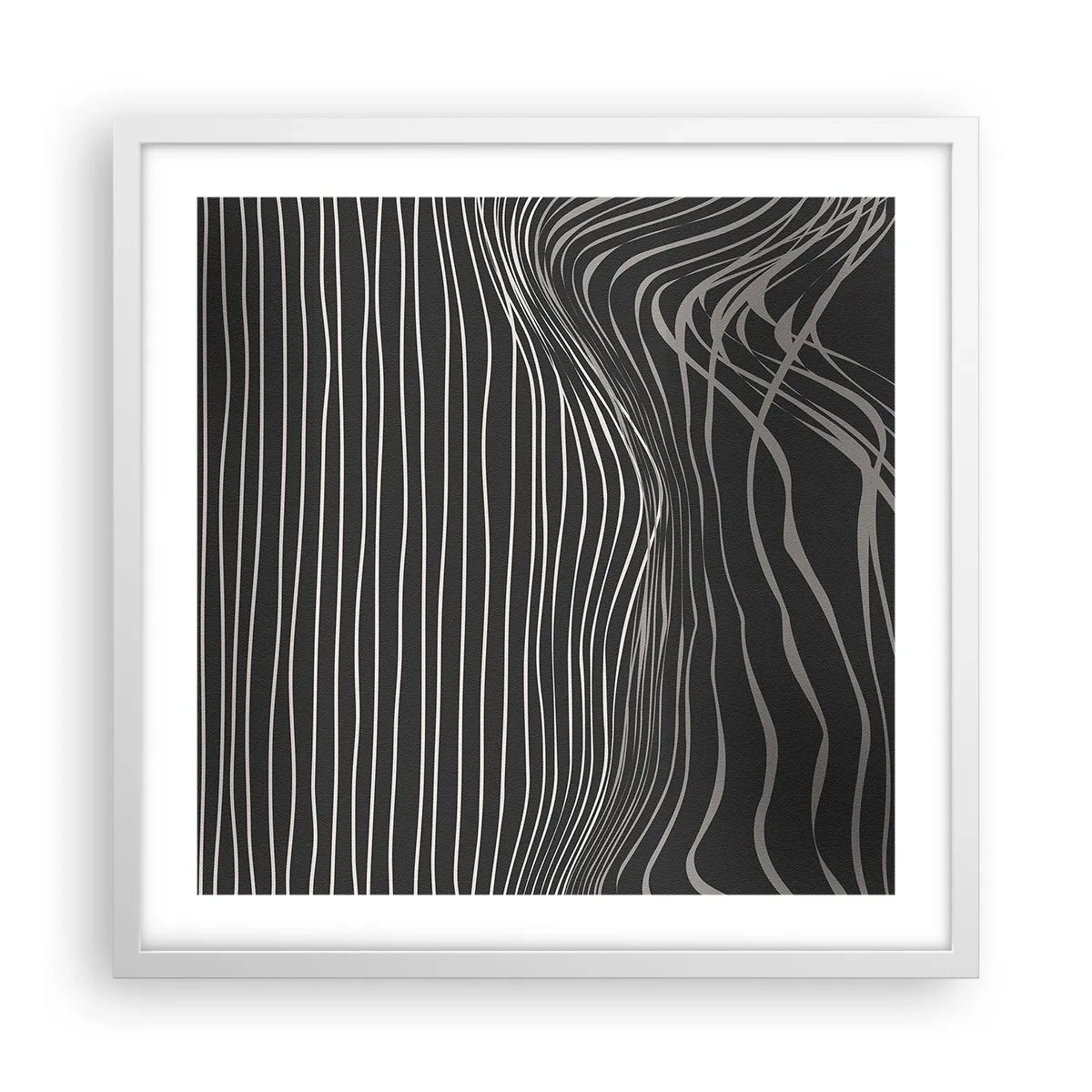 Affiche dans un cadre blanc - Poster - Rythme et accent - 50x50 cm