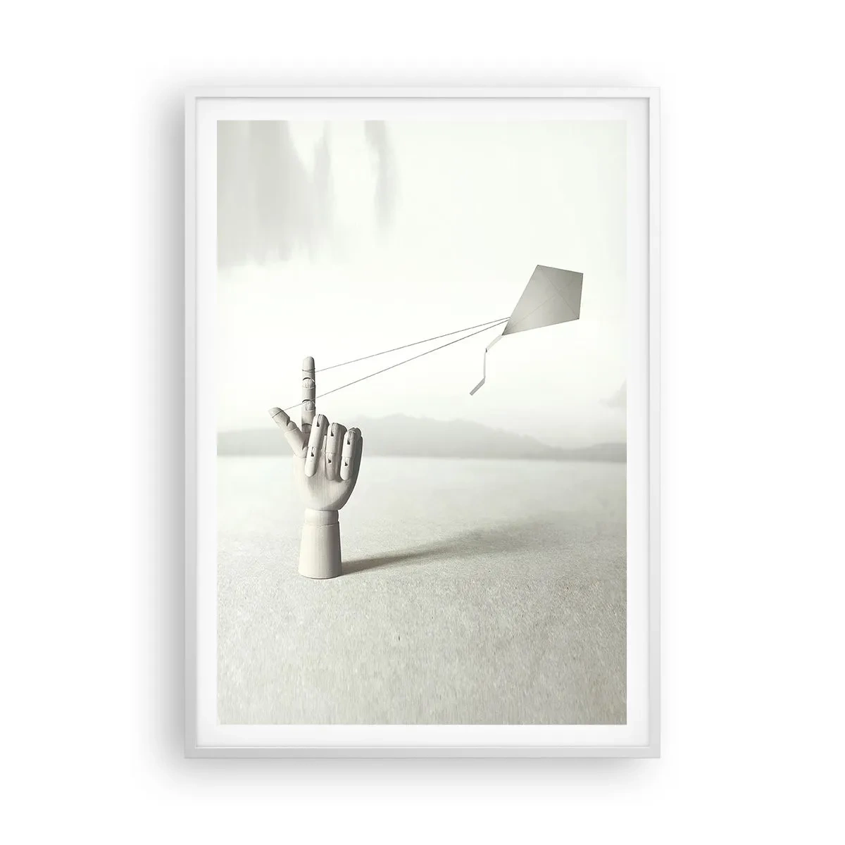 Affiche dans un cadre blanc - Poster - Épreuve de force - 70x100 cm