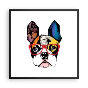 Affiche dans un cadre noir - Poster - Intellectuel - 60x60 cm