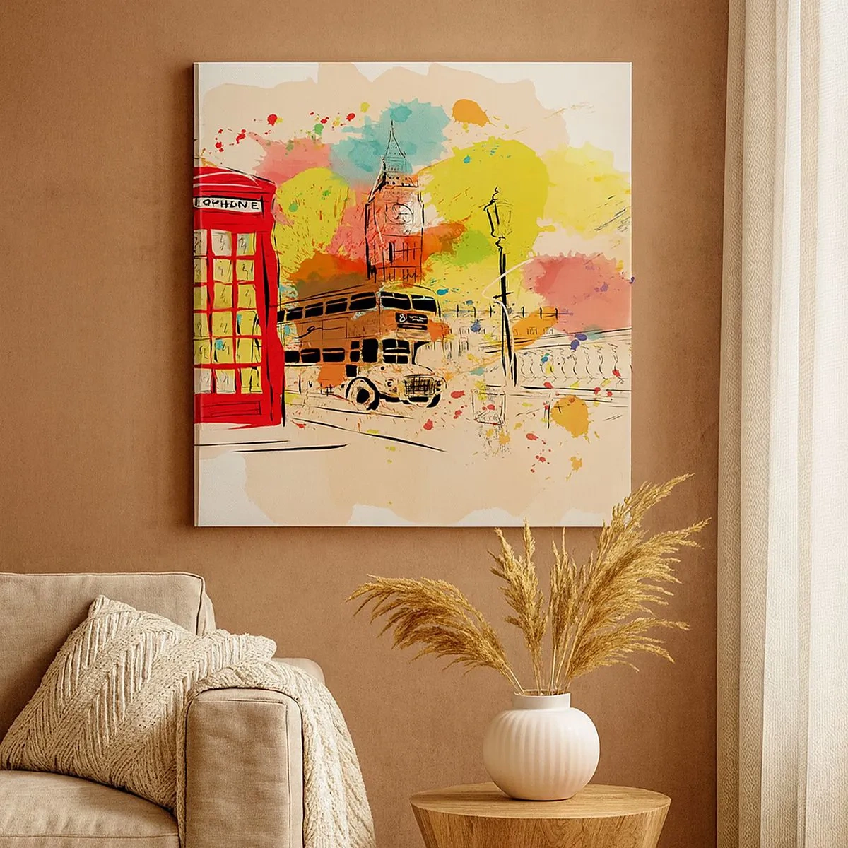 Impression sur toile - Image sur toile - La ville de la variété - 30x30 cm