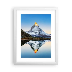 Affiche dans un cadre blanc - Poster - Deux mondes - 30x40 cm