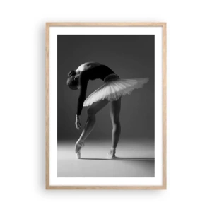 Affiche dans un chêne clair - Poster - Belle ballerine - 50x70 cm