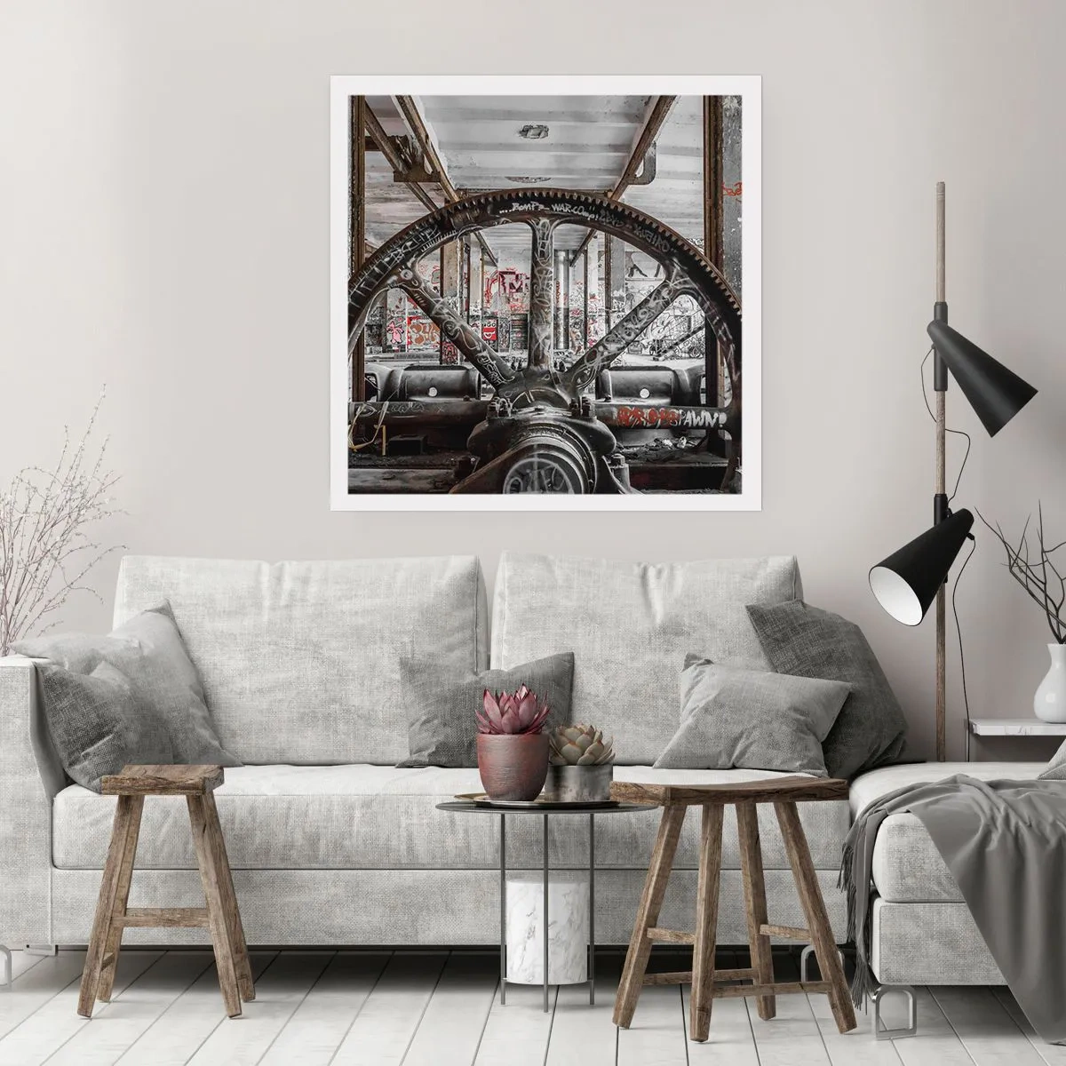 Affiche - Poster - Vie secrète d'une usine - 40x40 cm