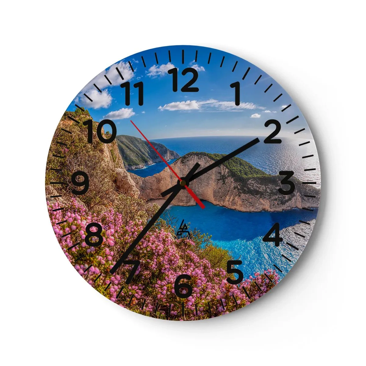 Horloge murale - Pendule murale - Mes super vacances grecques - 40x40 cm