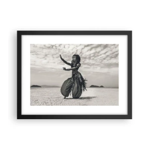 Affiche dans un cadre noir - Poster - Danse des îles du sud - 40x30 cm