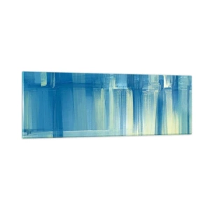 Impression sur verre - Image sur verre - Composition en turquoise - 90x30 cm
