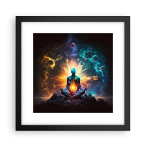 Affiche dans un cadre noir - Poster - Paix cosmique - 30x30 cm