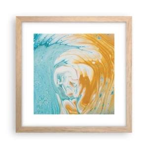 Affiche dans un chêne clair - Poster - Tourbillon pastel - 30x30 cm