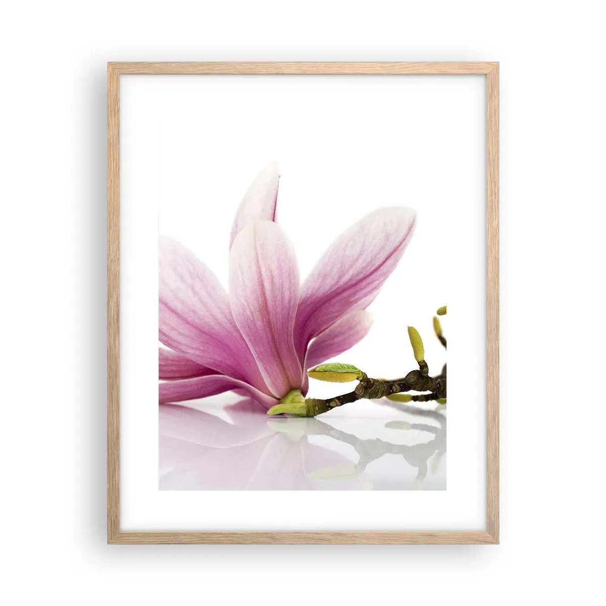 Affiche dans un chêne clair - Poster - Délicat comme une brise de printemps - 40x50 cm