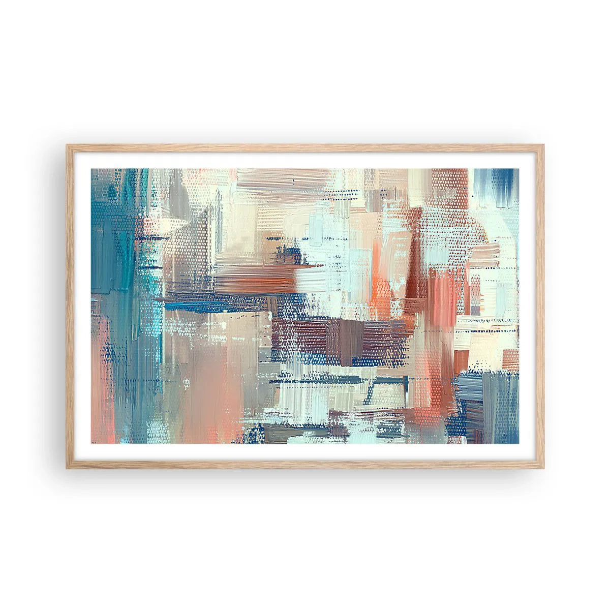 Affiche dans un chêne clair - Poster - Atteindre la lumière - 91x61 cm