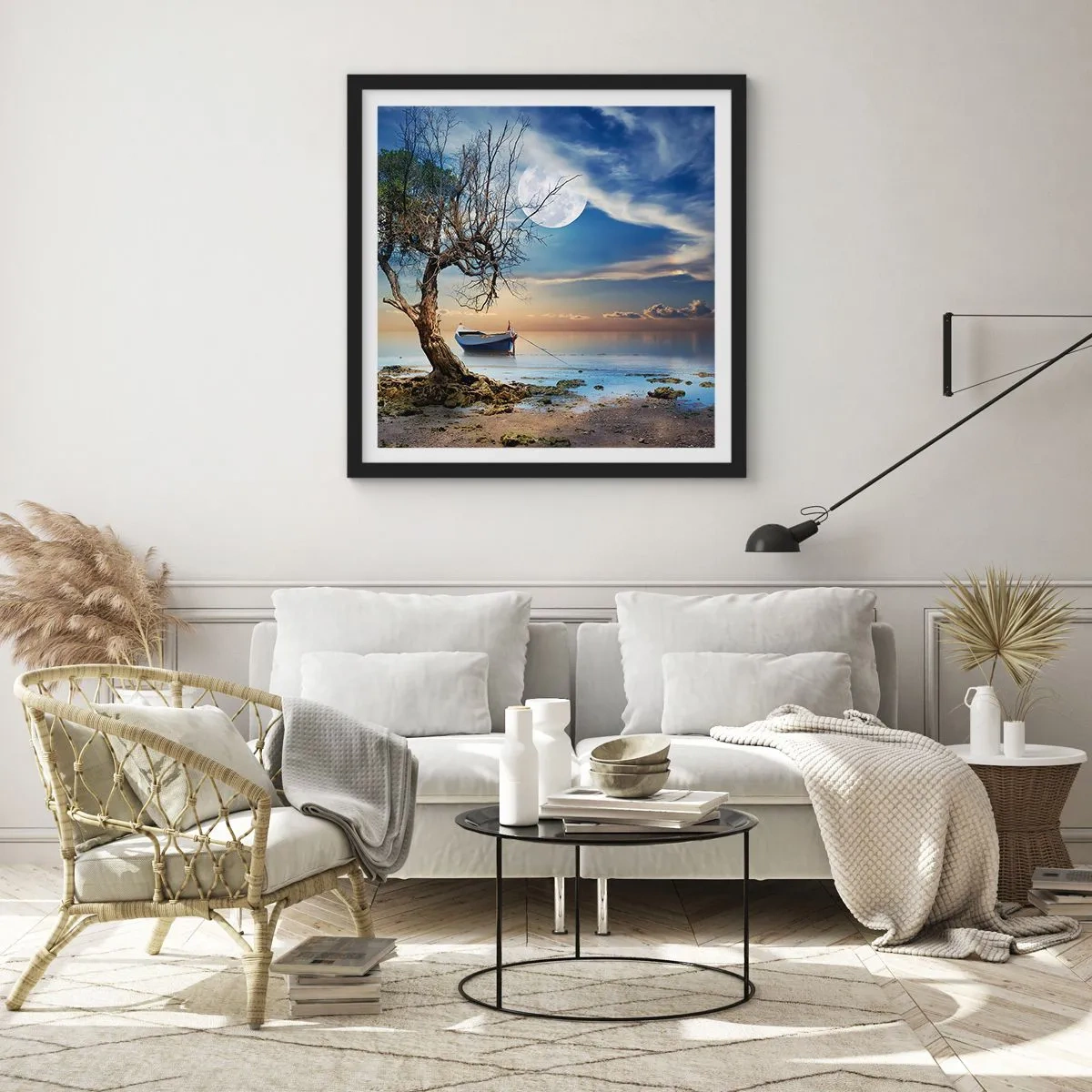 Affiche dans un cadre noir - Poster - Est-ce la fin ou le début ? - 50x50 cm