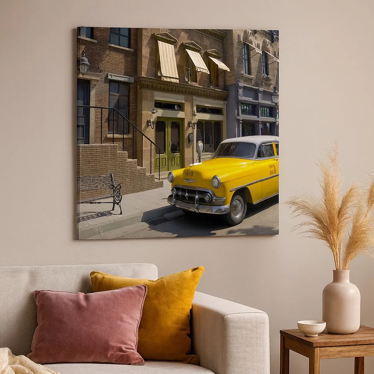 Impression sur toile - Image sur toile - Il y a longtemps en Amérique - 30x30 cm