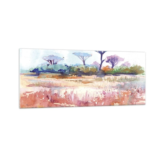 Impression sur verre - Image sur verre - Couleurs de savane - 100x40 cm