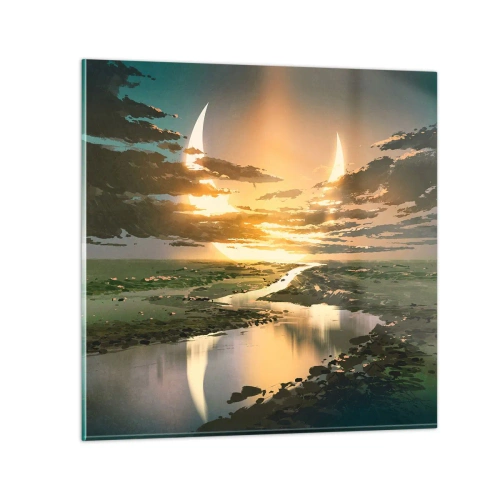 Impression sur verre - Image sur verre - Quelque part dans une galaxie lointaine, très lointaine - 30x30 cm