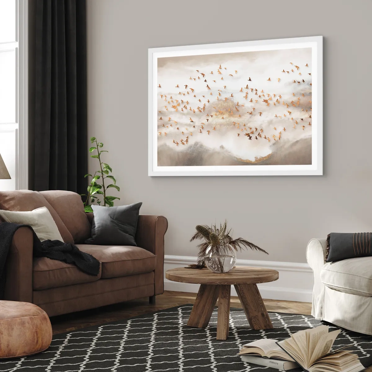 Affiche dans un cadre blanc - Poster - Il est l'heure… - 100x70 cm