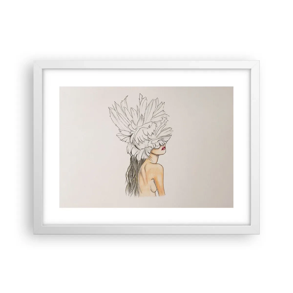 Affiche dans un cadre blanc - Poster - Beauté couronnée - 40x30 cm
