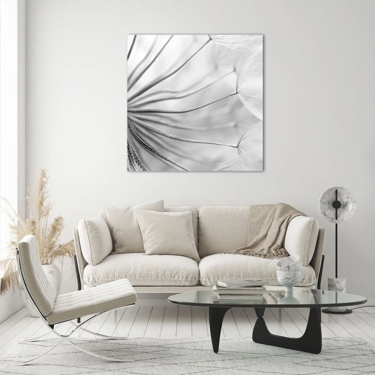 Impression sur verre - Image sur verre - Aigrette avant son envol - 40x40 cm