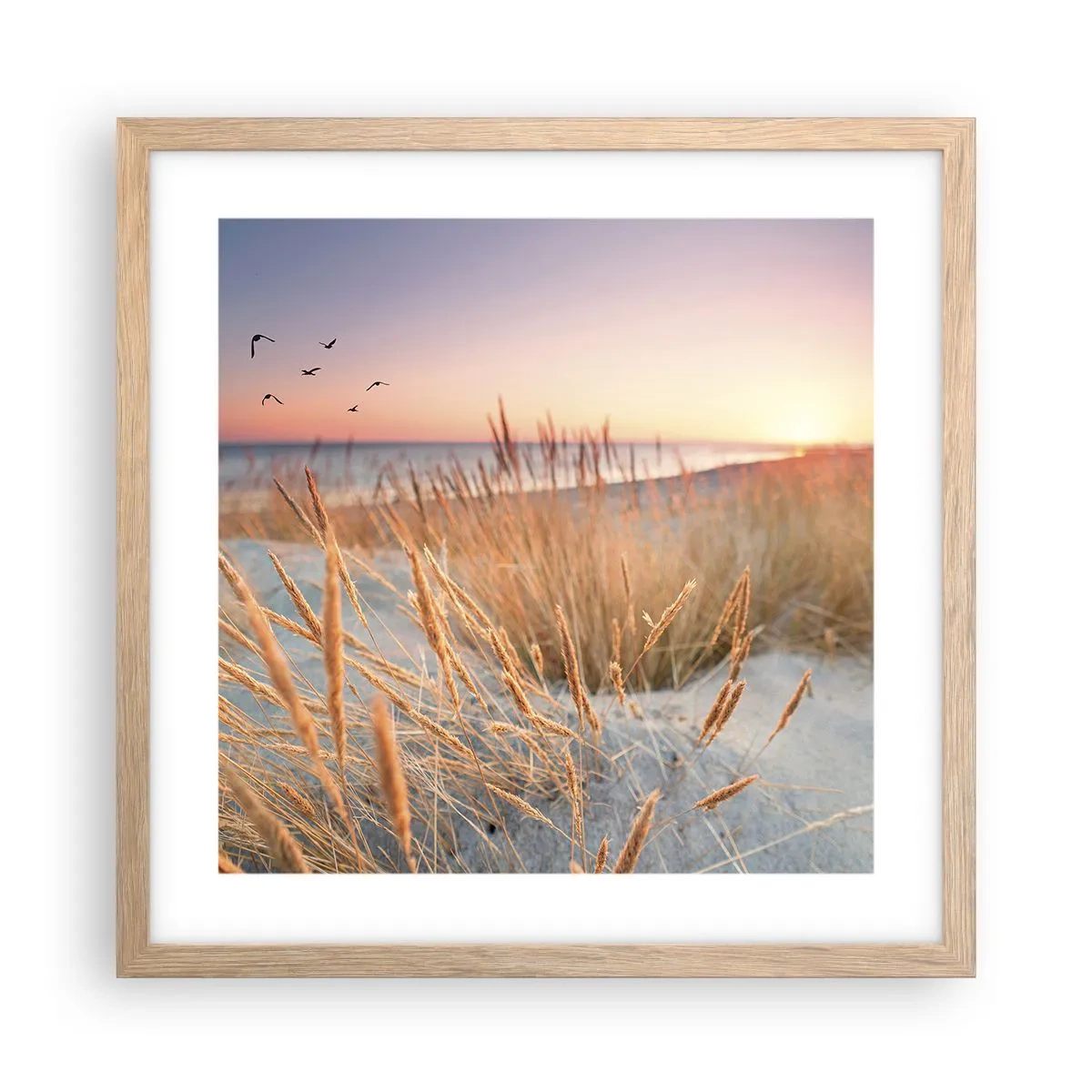 Affiche dans un chêne clair - Poster - Berceuse baltique - 40x40 cm