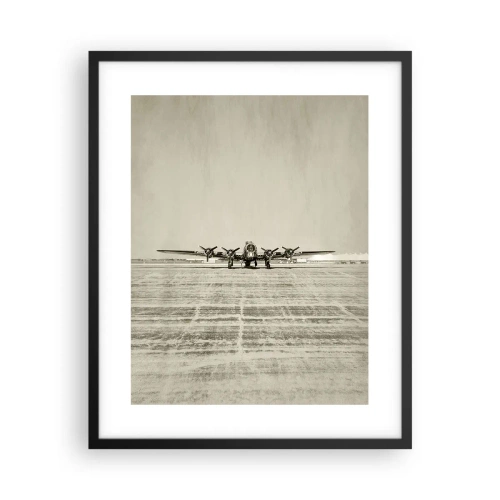 Affiche dans un cadre noir - Poster - Toujours prêt! - 40x50 cm