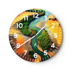 Horloge murale - Pendule murale - Rivière vivifiante - 40x40 cm