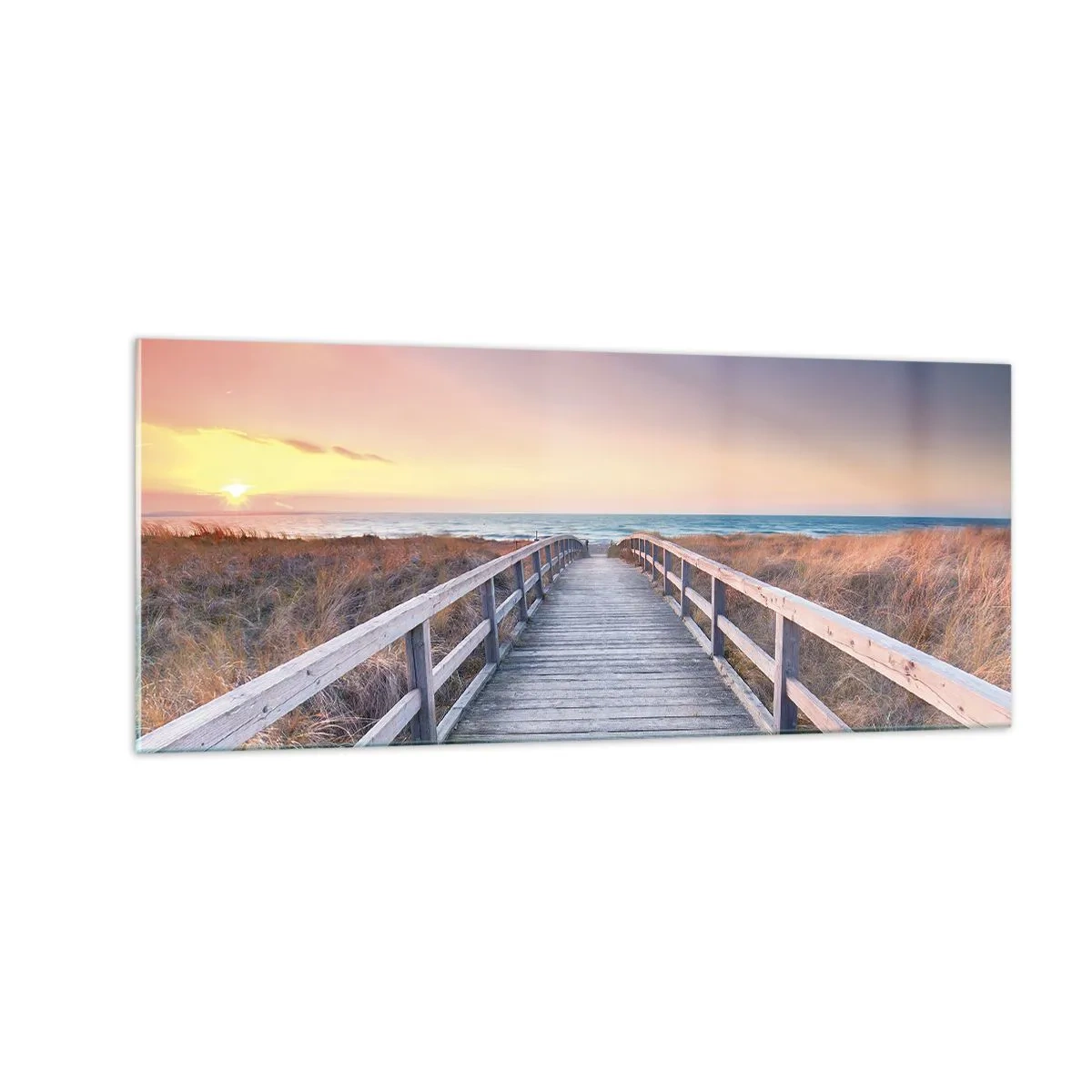 Impression sur verre - Image sur verre - Aurore baltique du soir - 100x40 cm