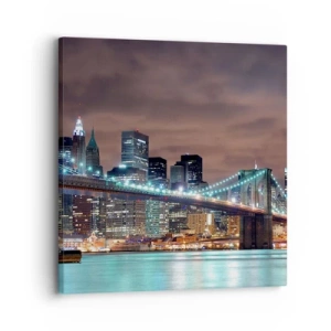 Impression sur toile - Image sur toile - Lumières des grandes villes - 30x30 cm