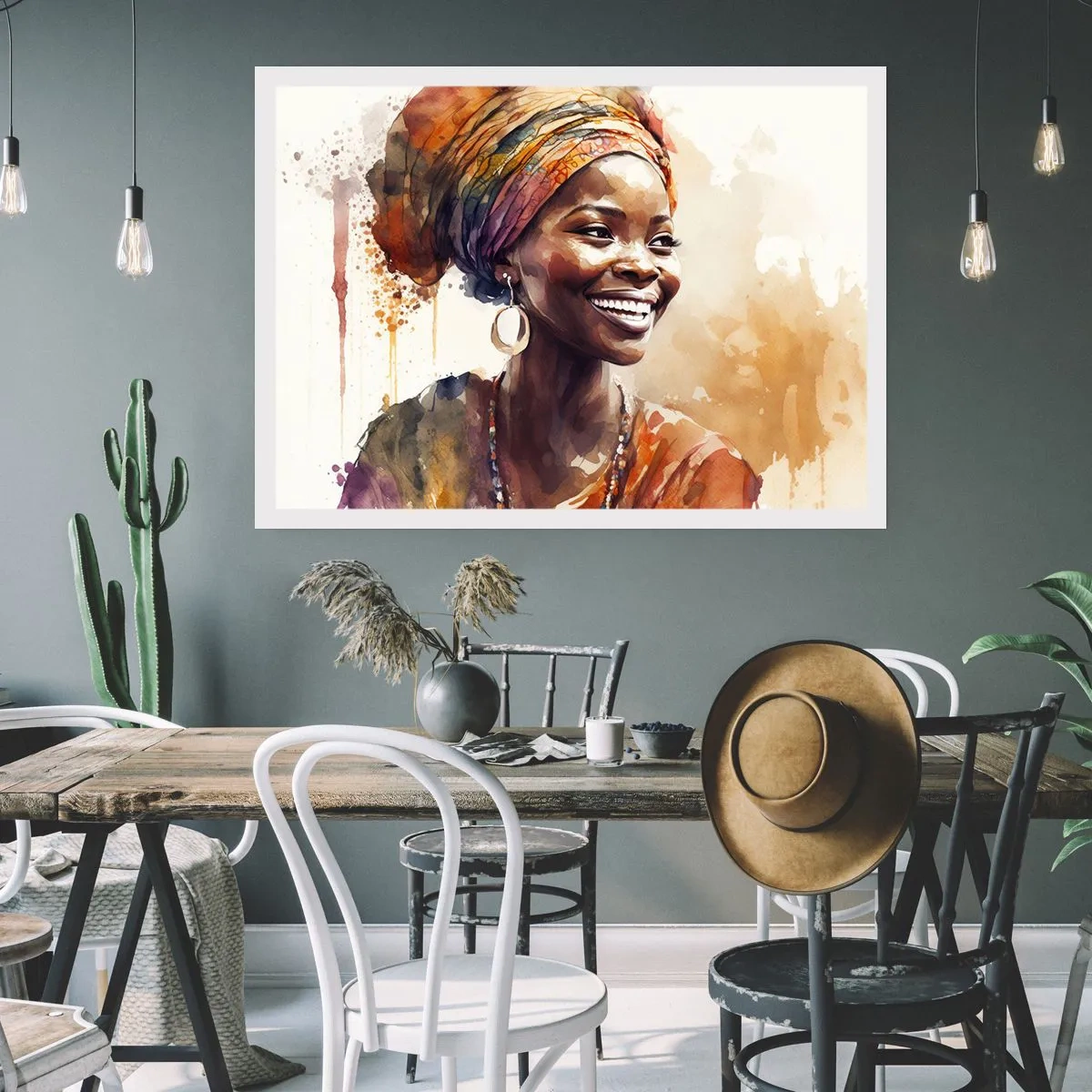 Affiche - Poster - reine africaine - 40x30 cm