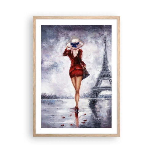 Affiche dans un chêne clair - Poster - Symbole parisien - 50x70 cm