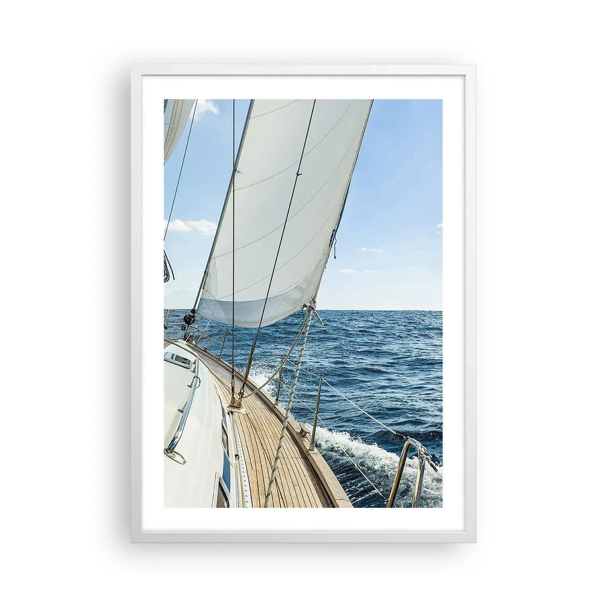 Affiche dans un cadre blanc - Poster - Ohé, l'aventure - 50x70 cm