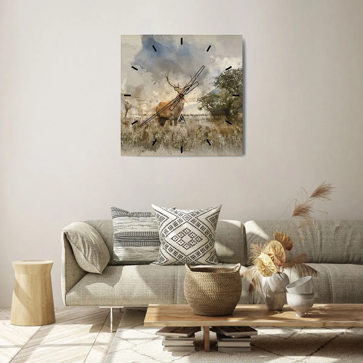 Horloge murale - Pendule murale - Dignité - force - majesté - 40x40 cm