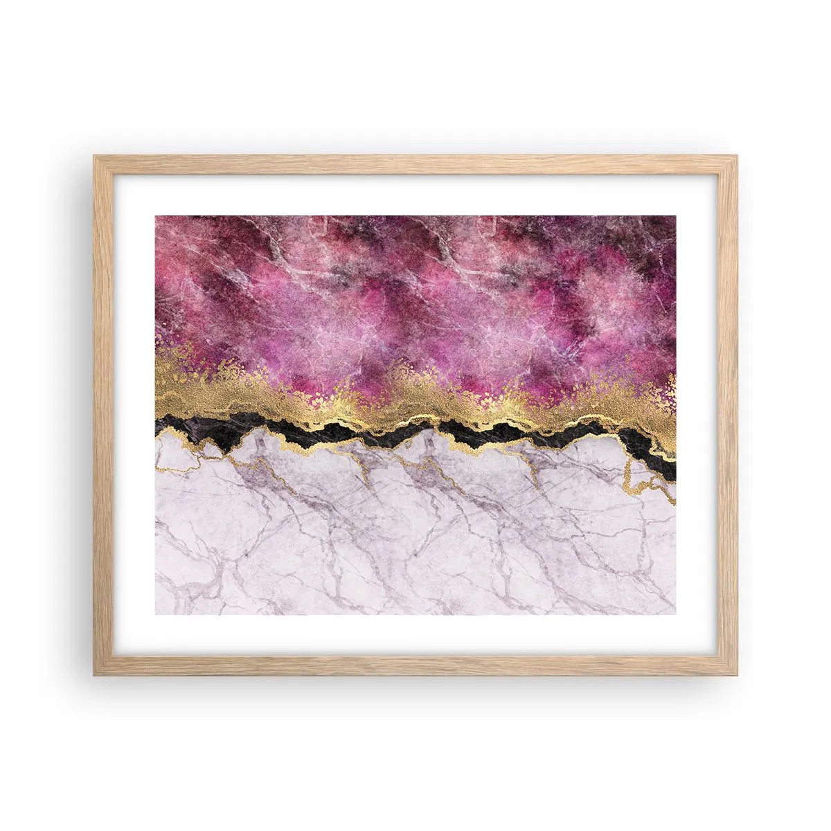 Affiche dans un chêne clair - Poster - À la frontière - 50x40 cm