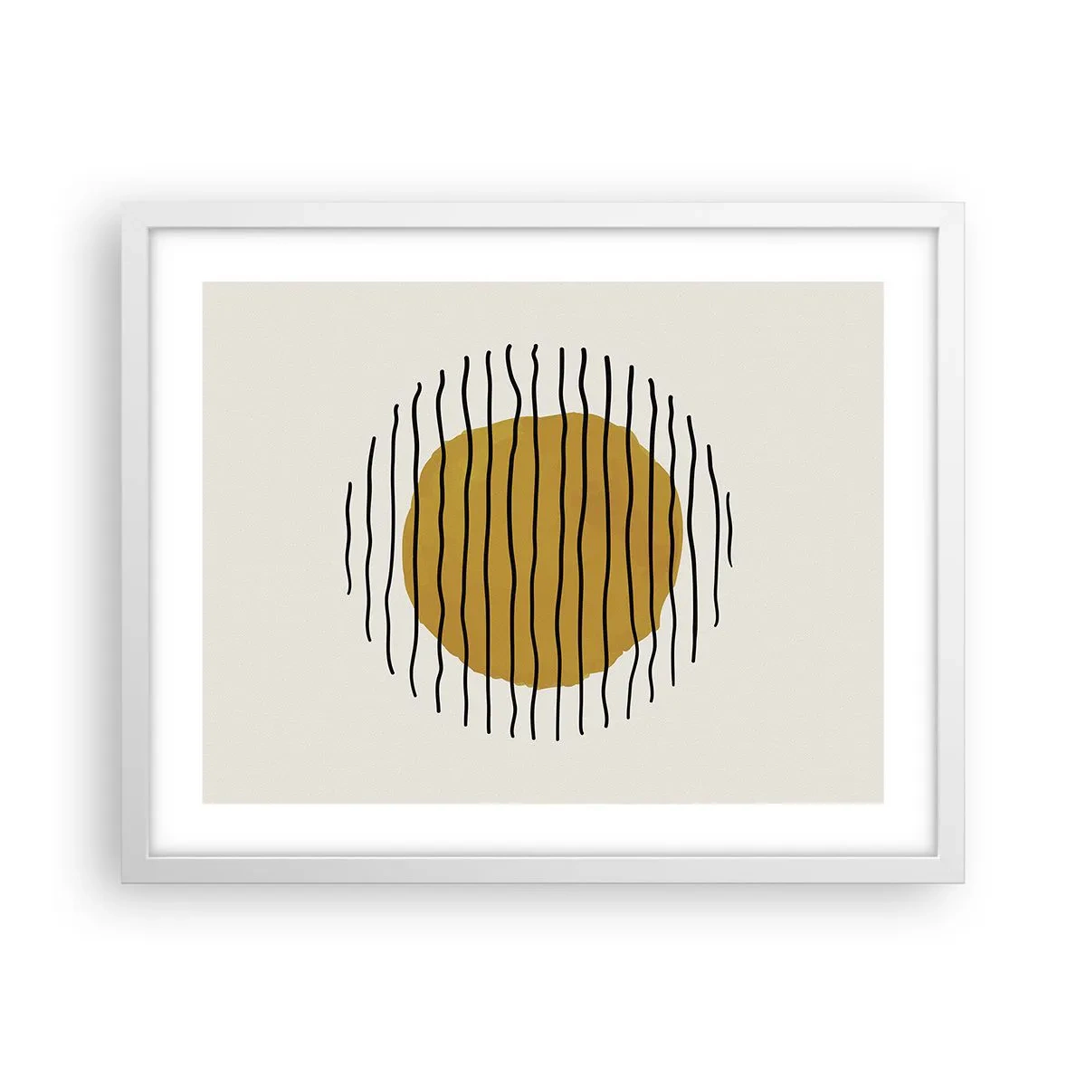 Affiche dans un cadre blanc - Poster - Abstraction tremblante de chaleur - 50x40 cm