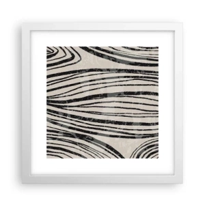 Affiche dans un cadre blanc - Poster - Ligne de marécage - 30x30 cm
