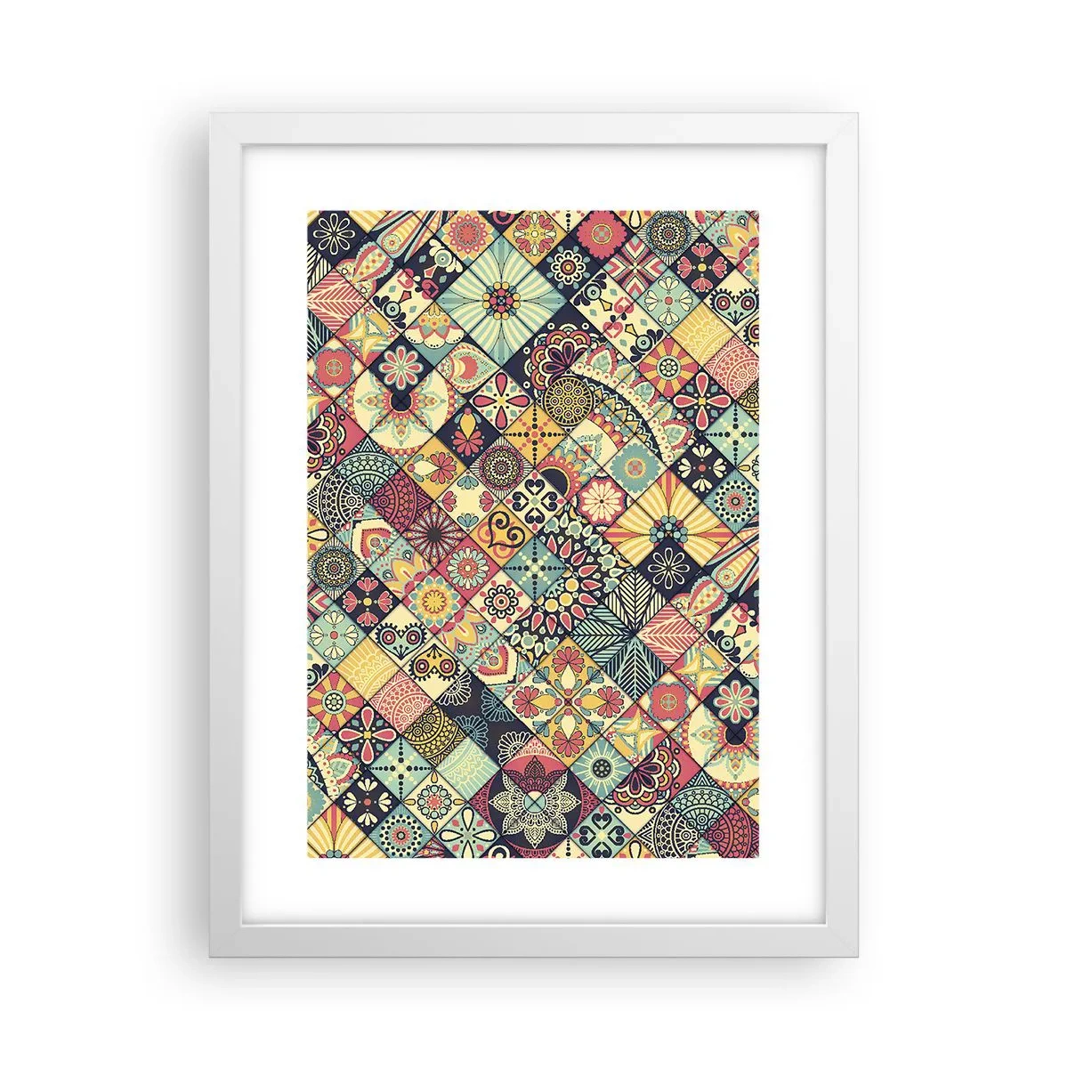 Affiche dans un cadre blanc - Poster - Ambiance marocaine - 30x40 cm