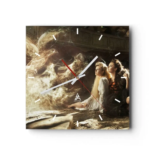 Horloge murale - Pendule murale - Et il y a eu la poésie - 40x40 cm