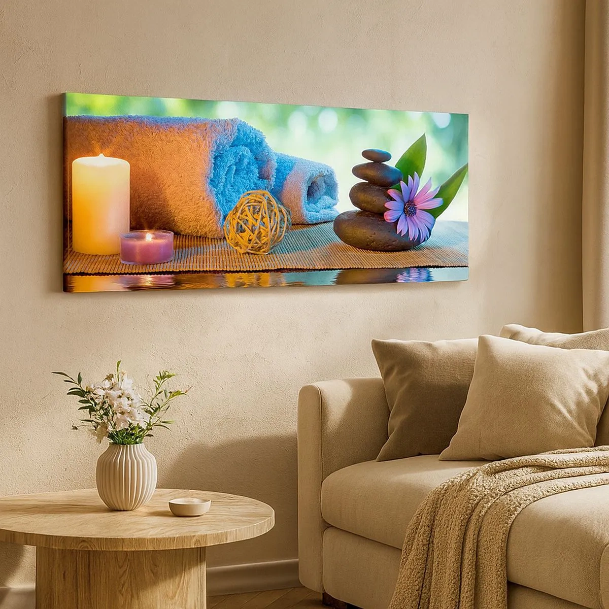 Impression sur toile - Image sur toile - Temps pour le corps - 100x40 cm