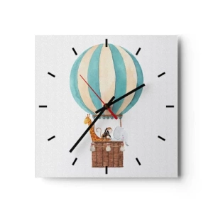 Horloge murale - Pendule murale - Voyage fantastique - 40x40 cm