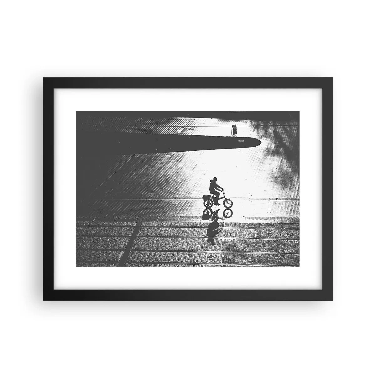 Affiche dans un cadre noir - Poster - Devant moi, à travers la ville - 40x30 cm