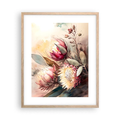 Affiche dans un chêne clair - Poster - De profil et de face - 40x50 cm