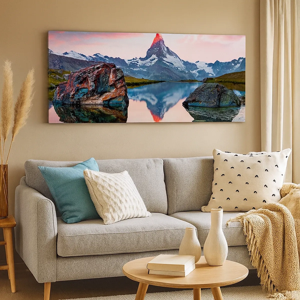 Impression sur toile - Image sur toile - Le coeur des montagnes est chaud - 30x30 cm