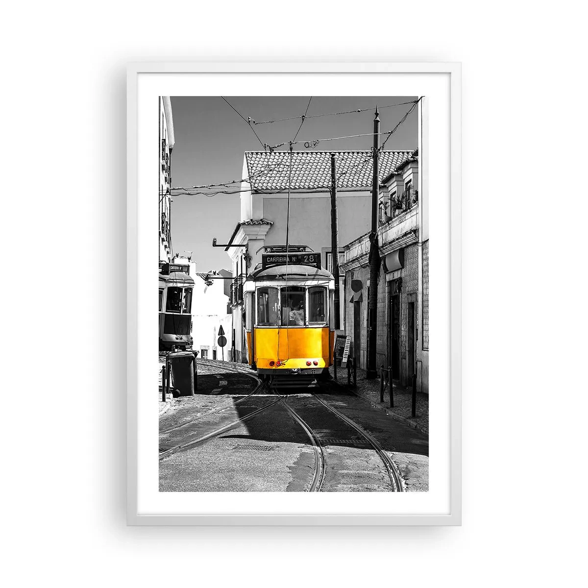 Affiche dans un cadre blanc - Poster - L'âme de Lisbonne - 50x70 cm