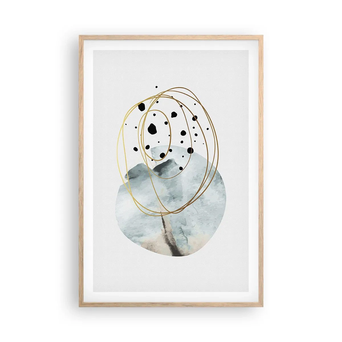 Affiche dans un chêne clair - Poster - Emmêlement de l'espace - 61x91 cm